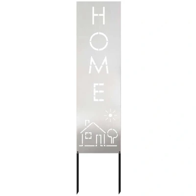 Image of vidaXL Garden Privacy Screen Silver 32 x 140 cm Stainless steel