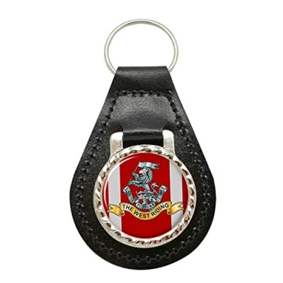 Image of Giftshop UK Duke of Wellington&#039;s Regiment, British Army Leather Key Fob