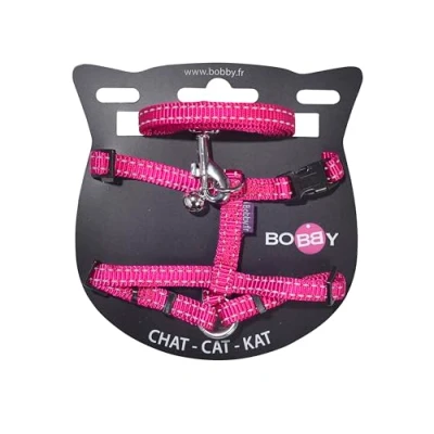 Image of Bobby Cat Pack Harness Plus Leash Safe, Pink