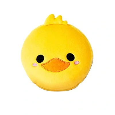 Image of Relaxeazzz Duck Round Plush Travel Pillow &amp; Eye Mask Sleep Masks Kids Accessories For Sleeping Airplane Flight Plane Neck Pillows