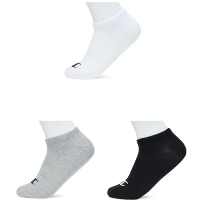 Image of Champion Basics 3pk Sneaker Socks, Light Grey Melange, 2.5 5