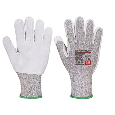 Image of Portwest A674 Cut Resistant F13 Leather Safety Glove Black, Large