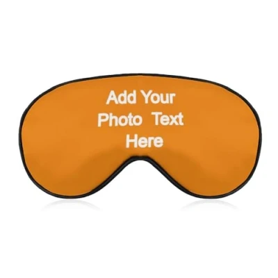 Image of Personalised Adults Unisex Sleep Eye Mask for Men Women, Custom Cover Sleeping Light Blocking Soft and Comfortable Blindfold Night Eyepatch Blinder Travel Shift Work