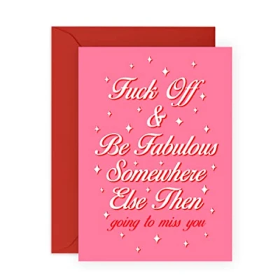 Image of Central 23 Coworker Leaving Card Funny Goodbye Cards For Colleague Friends Flatmate College Farewell Son Daughter Best Friend Pink And Fabulous Comes With Fun Stickers