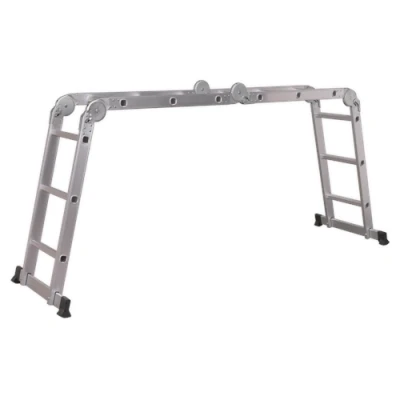 Image of Sealey Aluminium Folding Platform Ladder 4 Way EN 131