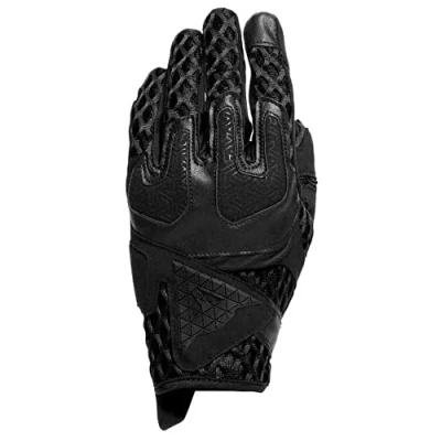 Image of Dainese Air Maze Unisex Gloves, Motorbike Summer Gloves With Touchscreen, for Men and Women, Black/Black, S