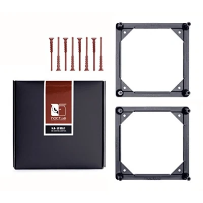 Image of Noctua NA SFMA1, 140 to 120mm Fan Mounting Adaptors for Watercooling Radiators (2 pieces, Black)