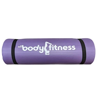 Image of Body Fitness Yoga Mat Pilates Gym Exercise Strap 15mm Thick Large Comfortable (Purple)