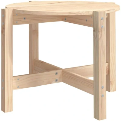 Image of vidaXL Coffee Table Ø 62.5x45 cm Solid Wood Pine