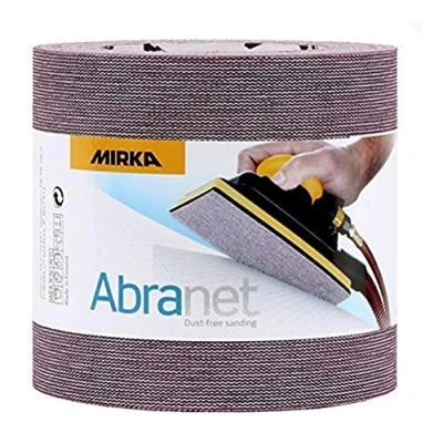 Image of Mirka Abranet net abrasive roll 115 mm x 10 m with Grip / Grit P800 1 for sanding wood, filler, varnish, plastic AE555F0180
