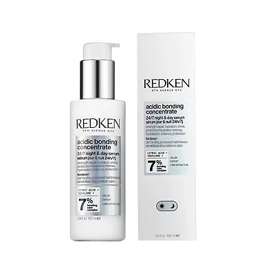 Image of Redken, 24/7 Day and Night Hair Serum, Repairs &amp; Strengthens, For Dry Damaged Hair, Hydrating Treatment, Acidic Bonding Concentrate, 100ml