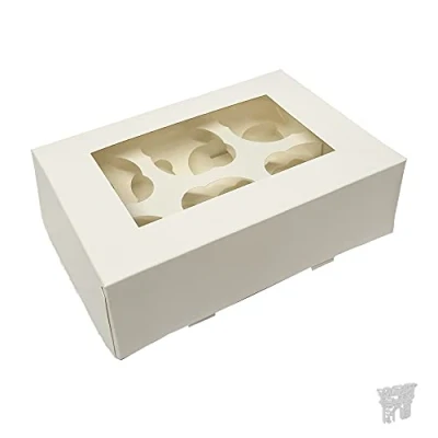 Image of Culpitt 10 x White 6 Hole Cupcake/Muffin Boxes