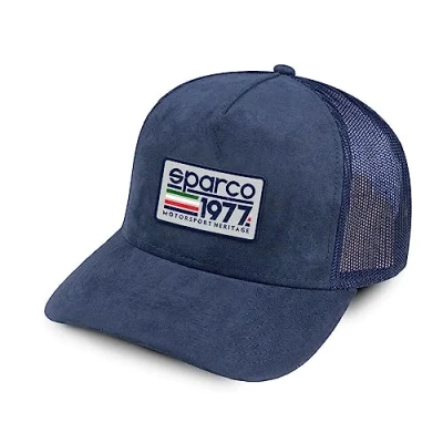 Image of Sparco Trucker Cap Navy Blue Baseball, Standard Unisex Adult
