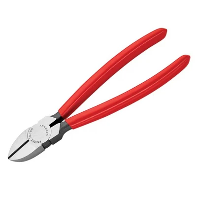 Image of Knipex Diagonal Cutter black atramentized, plastic coated 180 mm (self service card/blister) 70 01 SB
