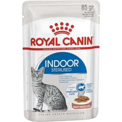 Image of Royal Canin Indoor Sterilised In Gravy Adult Wet Cat Food, 85g