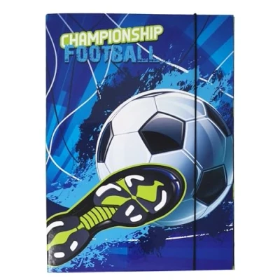 Image of Theonoi A4 Football File Box, Cardboard, Gloss Lamination, Inner Flaps, Rubber Tensioners, for Boys, A4, 35 cm x 25 1