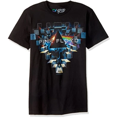 Image of Liquid Blue Men&#039;s Pink Floyd Space Window Short Sleeve T Shirt, Black, Large