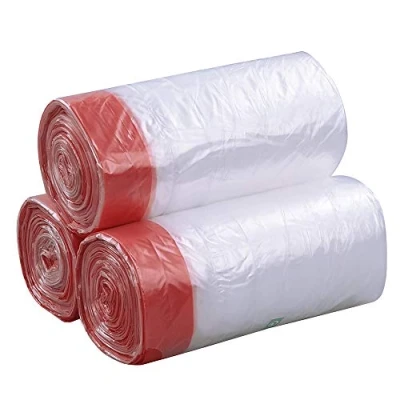Image of Fosly 40L Drawstring Bin Liners, Clear Bags, 108 Bags