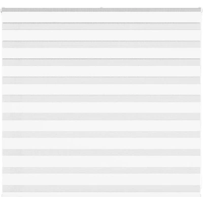 Image of vidaXL Zebra Blind White 155x100 cm Fabric Width 150.9 Polyester
