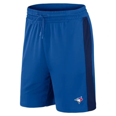 Image of Fanatics MLB Toronto Blue Jays Iconic Poly Woven Panels Shorts, blue, XL