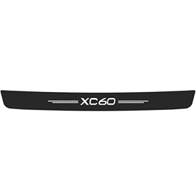 Image of Car Rear Bumpers Protector Guard Strips, for Vo lvo XC60 Anti Scratch Collision Carbon Fiber Trunk Door Sill Edge Sticker Styling Accessories,Black