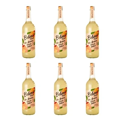 Image of Belvoir Non Alcoholic Peach Bellini 750ml Glass Pack of 6