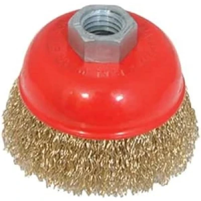 Image of Silverline Brassed Steel Crimp Cup 75mm