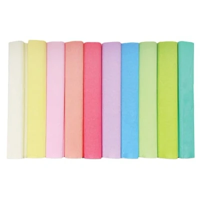 Image of Interdruk Crepe Paper Rolls 25 x 200 cm 10x Pastel Colours