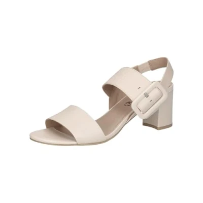 Image of CAPRICE Women&#039; 9 28306 42 Heeled Sandal, Matte White, 3.5 UK
