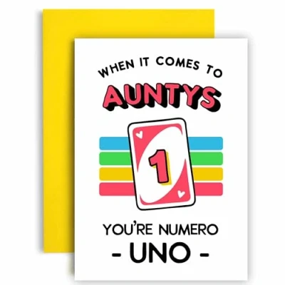 Image of Huxters Birthday Card for Aunty Your Numero Uno Funny Her 14.8cm (Aunty)