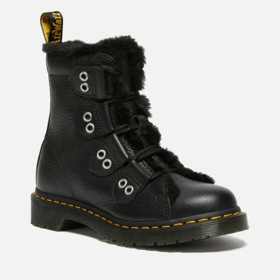 Image of Dr. Martens Laceup ankle boots, Women&#039;s, Size: 3, Black Leather