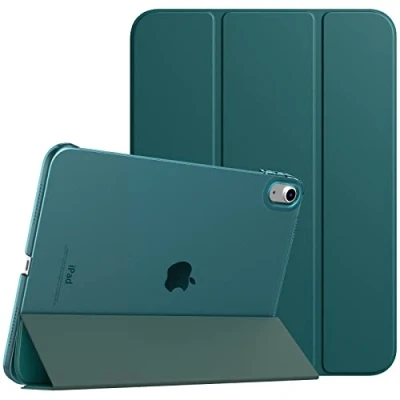 Image of TiMOVO Case for iPad 10th Generation 2022, Slim Stand Cover 10.9 inch, Auto Wake/Sleep Smart Folio with Hard PC Translucent Back Shell Fit 10 Protective Case, Turquoise