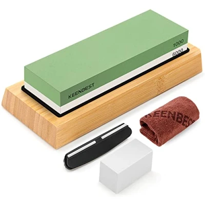 Image of Sharpening Stones 1000 6000 Grit 2 Side Kitchen Knife Whetstone Water Wet Stone Sharpener Kit Japanese Wetstone Knives Sharpeners Waterstone Whet