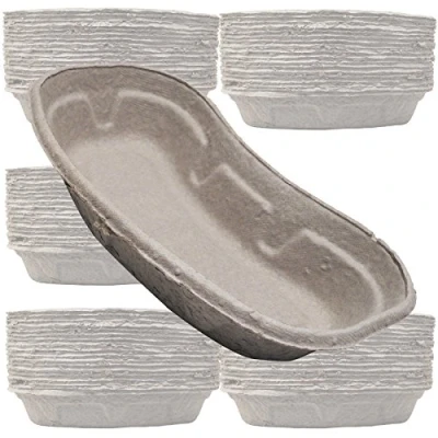Image of 100 Pack 700ml Cardboard Pulp Biodegradable Hospital Vomit Dish Kidney Bowls