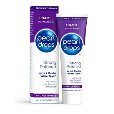 Image of Pearl Drops Strong White Toothpaste, Polished Mint Flavour, Clinically Proven Whitening, Low Abrasion, Daily Use Formula, 75ml