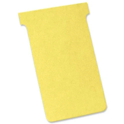 Image of Nobo Board Accessory, T Cards in Blister Pack, Size 3, Pack of 100, Green Yellow