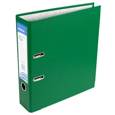 Image of 2 x Strong A4 Polypropylene Lever Arch Files Large Office Paper Storage Folders [GREEN]