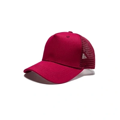 Image of ASD Accessories Men&#039;s Women&#039;s Baseball Classic Caps, Men Women Unisex Adjustable Caps (UK, Alpha, One Size, Maroon Trucker)