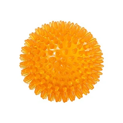 Image of EEToys Squeaker Ball Dog Toy Colors will vary TPR Bouncy Floating Teeth Cleaning (Medium, Orange)