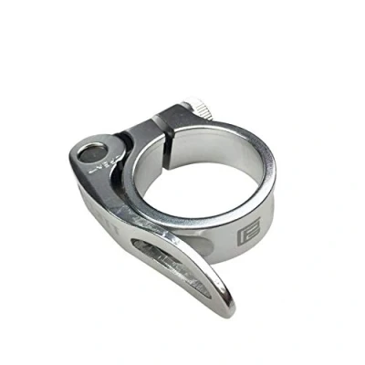 Image of PLATT Bike Seat Post Clamp Aluminium Alloy Bicycle Quick Release Seatpost Collar 28.6mm / 31.8mm /34.9mm Silver