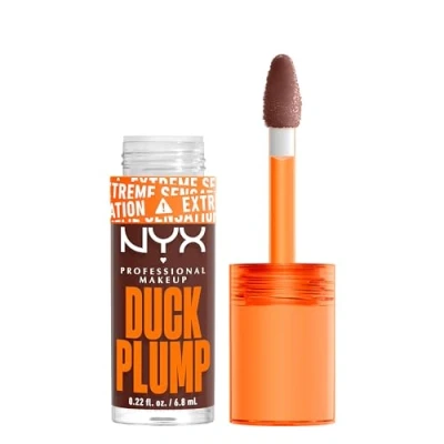 Image of NYX Professional Makeup Lip Plumping Gloss, Intense Colour and High Pigmentation, with Extreme Shine Finish, Infused Spicy Ginger, Vegan Formula, Duck Plump, Twice The Spice
