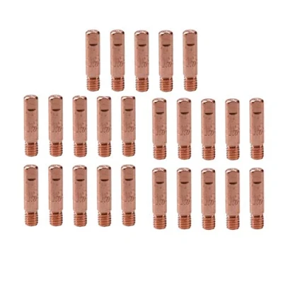 Image of 1.0mm 1mm Mig Welding Welder Round Contact Tips for MB15 Euro Torches 25pk