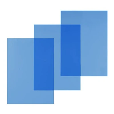 Image of PAVO Premium A4 200 μ PVC Glass Cover Transparent/Blue (Pack of 100)