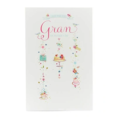 Image of UK Greetings Mother&#039;s Day Card for Gran With Envelope Pretty Design