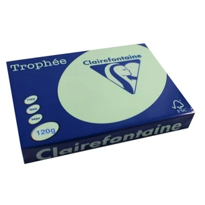 Image of Clairefontaine Trophee 1216C Ream Printer/Copier Paper Intense Colours DIN A4 120 g 250 Sheets Green 1