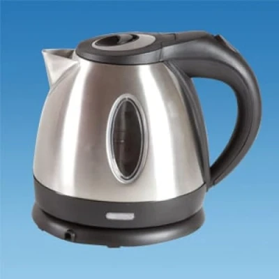 Image of POWERPART Caravan Motorhome Low Wattage Cordless Kettle 1.2L 750 Watt Chrome THIRLEMERE, Blue