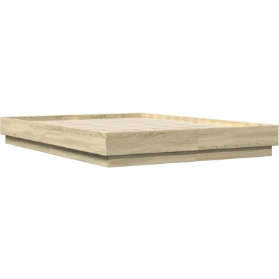 Image of vidaXL Bed Frame without Mattress Sonoma Oak 120x200 cm