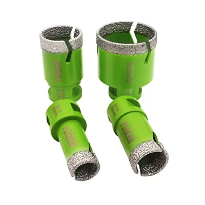 Image of FACHLICH Diamond Drill Core Bits Set 20/25/35/50mm Tile Hole Saw Kit Vacuum Brazed M14 Connection for Porcelain Granite Marble