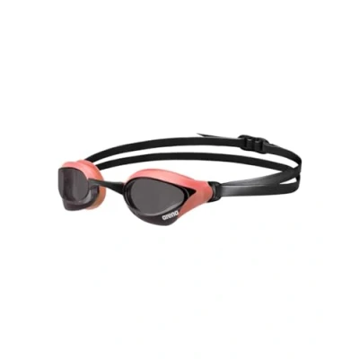Image of Arena Unisex Cobra Core Swipe Anti Fog Racing Swim Goggles for Men and Women Polycarbonate Non Mirror Lens, Smoke/Coral