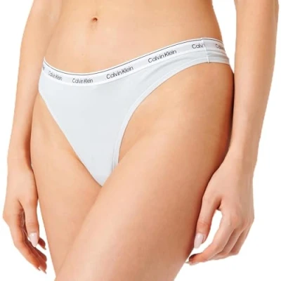 Image of Calvin Klein Women Thong 000QD5043E Thong, Blue (Plein Air), S